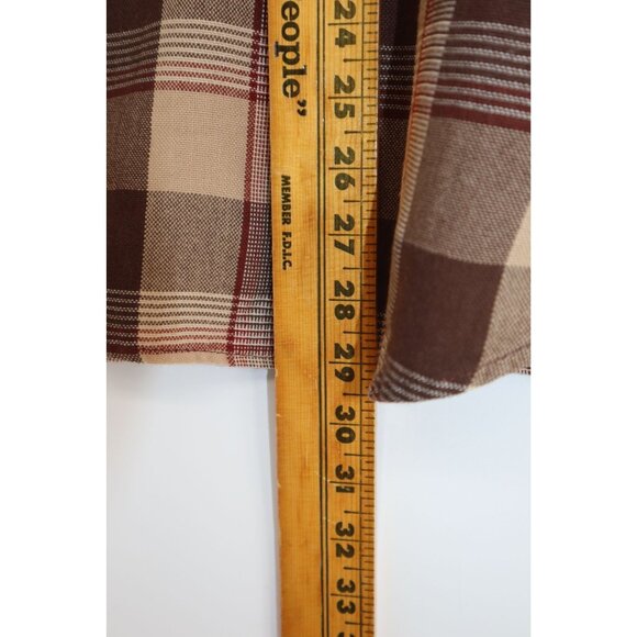 Sears Plaid Button-Up Flannel Shirt L Tall Vintage Y2K - Picture 7 of 10